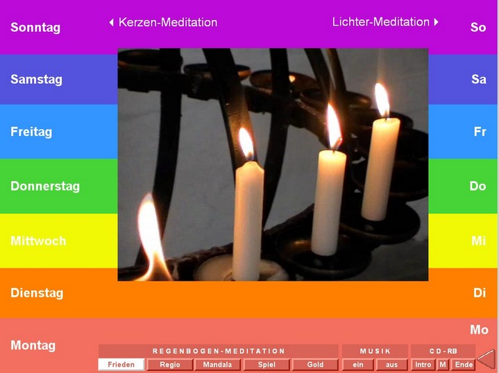 CD-Screenshot der Startseite Friedensmeditation