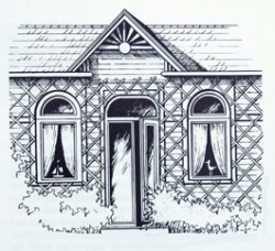 Holzhaus-Zeichnung von Kurt Ries