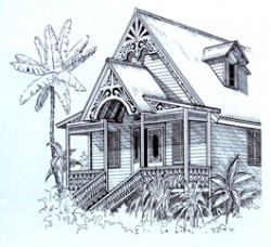 Holzhaus-Zeichnung Kurt Ries