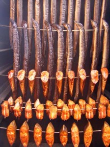 Räucherfisch im Ostseehafen