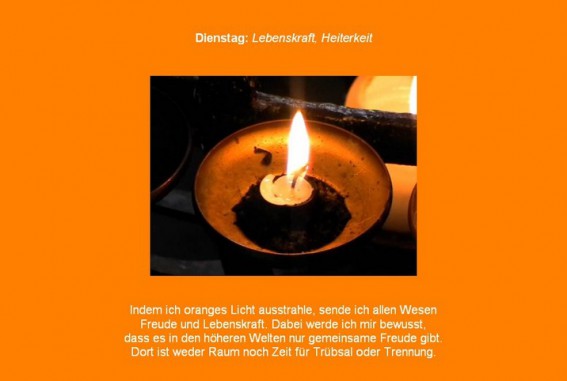 Dienstagsmeditation und Friedensmeditation