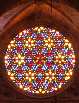 Palma de Mallorca Rosette in der Kathedrale la Seu