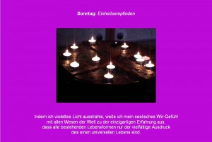 Friedensmeditation Farbmeditation Farbtherapie Violett Kerzenmeditation Kerze Montag Frieden Kerzenlicht Gebet Fürbitte für den Frieden Harmonie auf Erden Heilung