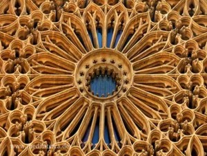 Kathedrale La Seu in Palma de Mallorca: Rosette von außen - Nahaufnahme