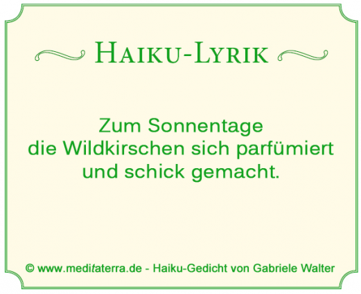 Haikugedicht ueber Wildkirschen