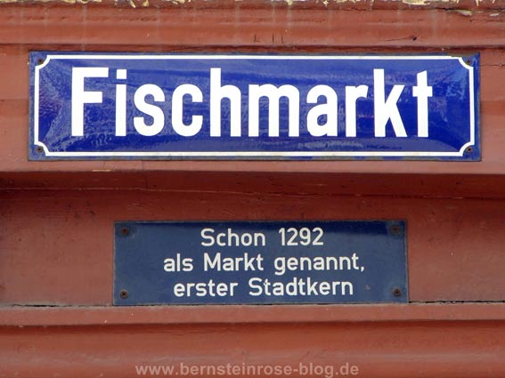 Fischmarkt Straßenschild in Limburg an der Lahn