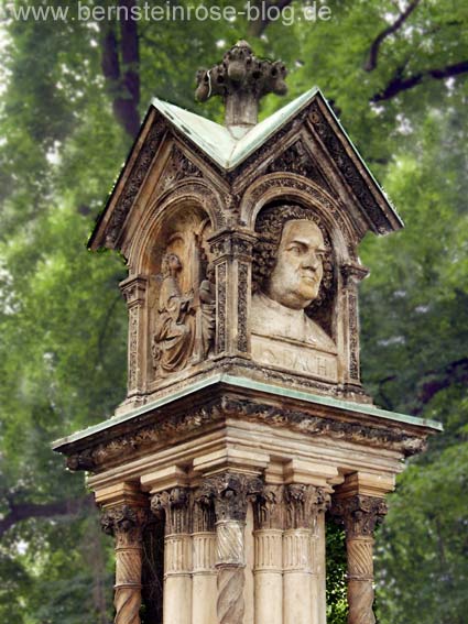 Das alte Bachdenkmal in Leipzig - Promenadenring, Kopf von Johann Sebastian Bach