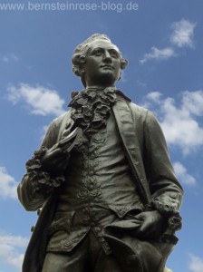 Goethe-Denkmal am Naschmarkt in Leipzig