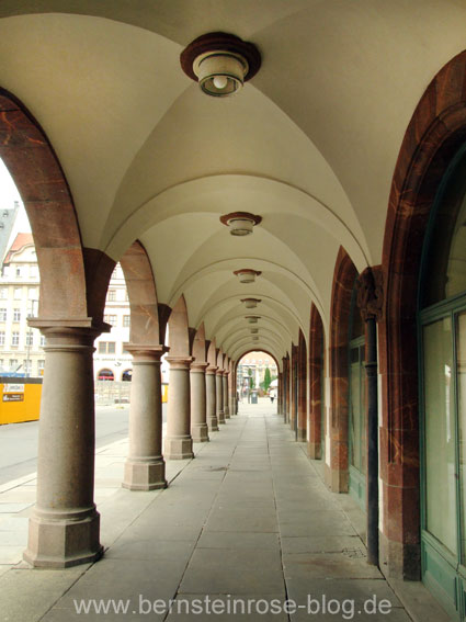 Arkaden am Alten Rathaus in Leipzig