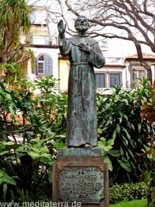 Franz von Assisi Denkmal in Funchal auf Madeira