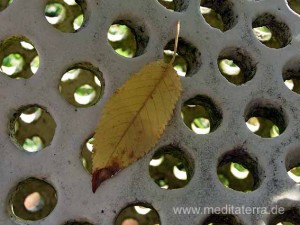 Keramikskulptur in freier Landschaft - Herbst