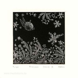 Akari Sugimoto 3, Japan, Frozen Stars 3, Etching, 10 x 10 cm, 2013