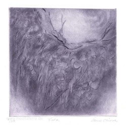 Elena Chiesa 2, Italia, Viola, Drypoint, 13 x 13 cm, 2015