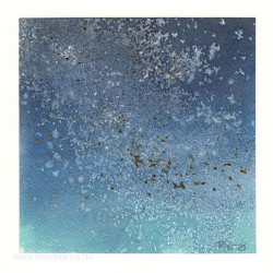 Nathanael Christopher Rigney 2, USA, Night Sky, Watercolor, Gilding, 13 x 13 cm, 2015