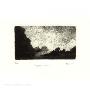 Pascale Braud 1, France, Éclaircie, Aquatinte + Etching, 5,5 x 10,2 cm, 2000