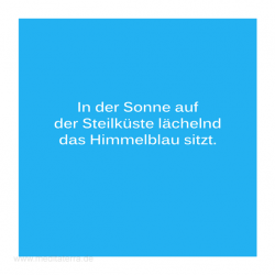 Haiku-Gedicht, Das Himmelblau, Gabriele Walter