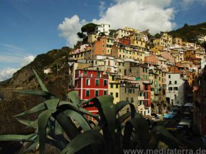 Blick zum Cinque Terre-Dorf Riomaggiore