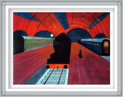 Carl Emanuel Mark 1, Sweden, NIGHTTRAIN , 2012, Oil/Canvas, 60 x 80 cm