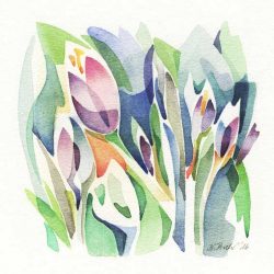 Katharina Proch Pleiss 1, Swiss, Small Pleasures 1, 2016, Aquarell, 13 x 13 cm