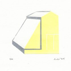 Laura Manfredi 1, Italy, American Diary - Ann’s Greenhouse 1, 2016, Relief Print, 10 x 10 cm