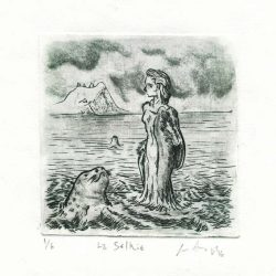 Luis Arias, Costa Rica, The Selkie, 2016, Engraving, 10 x 11 cm