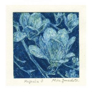 Mika Yamashita 3, Japan, Magnolia 3, 2016, Pastel Crayon, 10 x 10 cm