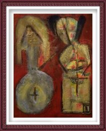 Théel 1 , France, Chaman I, 2017, Acryliques sur Toile, 70 x 50 cm