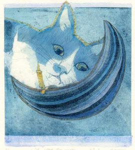 Chiemi Itoi, 24, Japan, Wish upon the Moon, 2017, Copper Print Collage, Color Pencil, Acryl Gouache , 17,5 × 15 cm