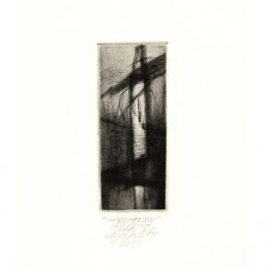 Agim Salihu 17, Kosovo, ILLUMINATION, 2013, Dry Point, 10 x 4 cm