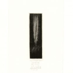 Agim Salihu 18, Kosovo, ILLUMINATION, 2013, Aquatint Dry Point, 10 x 2.5 cm