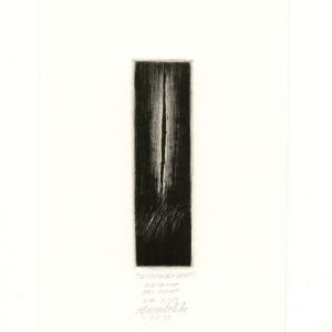 Agim Salihu 18, Kosovo, ILLUMINATION, 2013, Aquatint Dry Point, 10 x 2.5 cm