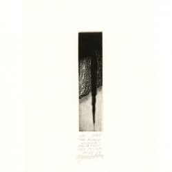 Agim Salihu 19, Kosovo, THE BLACK WINDOW, 2011, Aquatint Dry Point, 9.3 x 2 cm