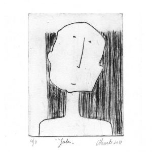 Nicole Zoete 1, Belgium, Jules, 2014, Etching, 10 x 13 cm