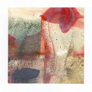 Sandee Johnson 2, USA, Evening Reflection, 2016, Encaustic Monotype, 13 x 13 cm