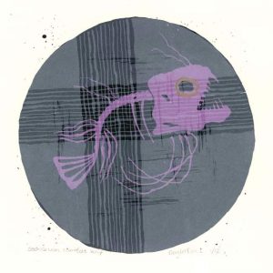 Saskia van Montfort, Netherlands, Anglerfish I, 2017, Silkscreen, 14 x 14 cm