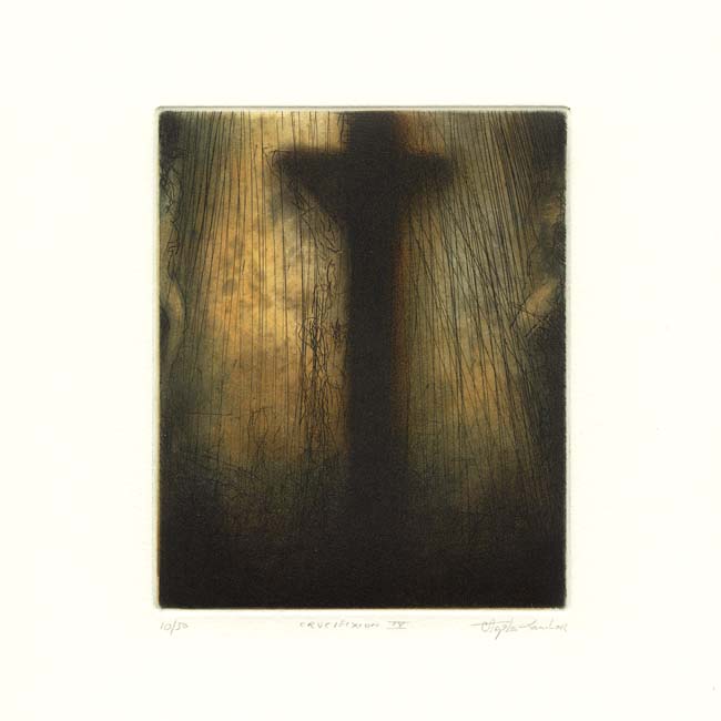 Stephen Lawlor, 9, Ireland, Crucifixion IV, Etching, 11 x 9 cm