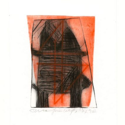 Josée Wuyts + Frans de Groot 6, Netherlands, Tower Signal, 2011, Dry Point, Etching, 11 x 8 cm, 75