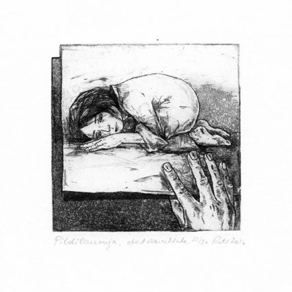 Reti Saks 2, Estonia, Print Whisperer, 2016, Etching, Aquatint 10 x 10 cm, 100