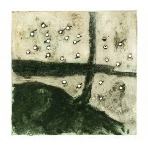 April Ng Kiow Ngor 3, Singapore, Creating New Tracks #01, 2018 Intaglio print, 20 x 20 cm