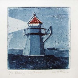 Ida-Marie Hellenes 6, Norway, Lighthouse I, 2014, Etching, 10 x 10 cm