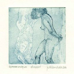 Juttamarie Fricke 6, Germany, Doppel, 2014, Etching, 10 x 10 cm