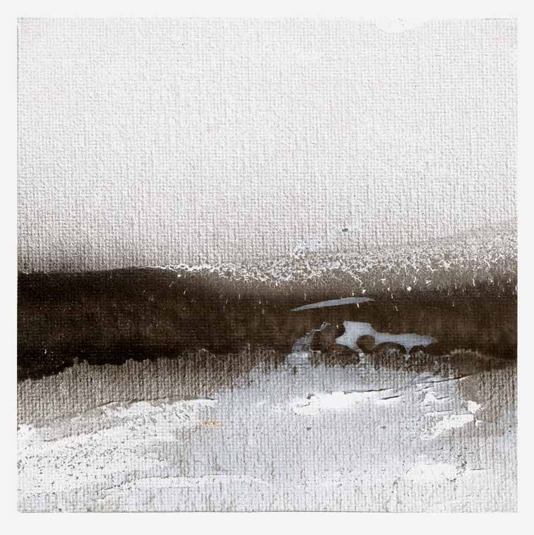 Meint van der Velde, The Netherlands, Landscape no Title, 2019, Acryl on Canvas Mounted on MDF, 14 x 14 cm