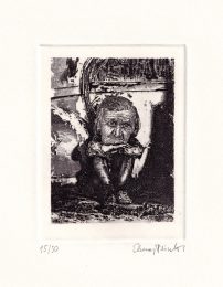Elmar Peintner 1, Austria, Remembrance, 2019, Etching, 10 x 7,5 cm
