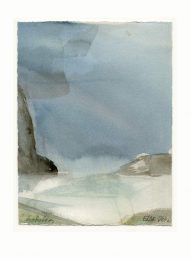 Else Juhl Lundhus, No. 1, Denmark, Landscape Lofoten, 2017, Aquarell, 27,5 x 20 cm
