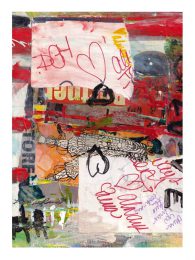 Halina Domanski 1, USA, Love is Dangerous, 2019, Collage on Paper, 20 x 28 cm