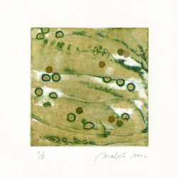 Maki Mimura 1, Japan, Calm Sea, 2018, Collagraph, 10 x 10 cm