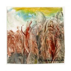 Ruth Helena Fischer 1, Italy, Arrival on The Hill, 2003, 20 x 20 cm, Encaustic on Carton