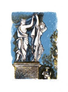 Svetlana Vedernikova 2, Russia, Caryatids, 2003, Colour Litography, 21 x 14 cm