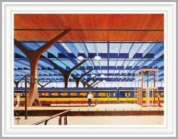 Herbert Hermans 3, The Netherlands, Train Missed, 2019, Oil on Linen, 80 x 60 cm