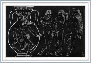 Valentina Anopova 3, Russia, Three Graces, 2002, Engraving on Copper, 10 x 15 cm
